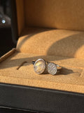 Pet Hair Memorial Ring with Zircon